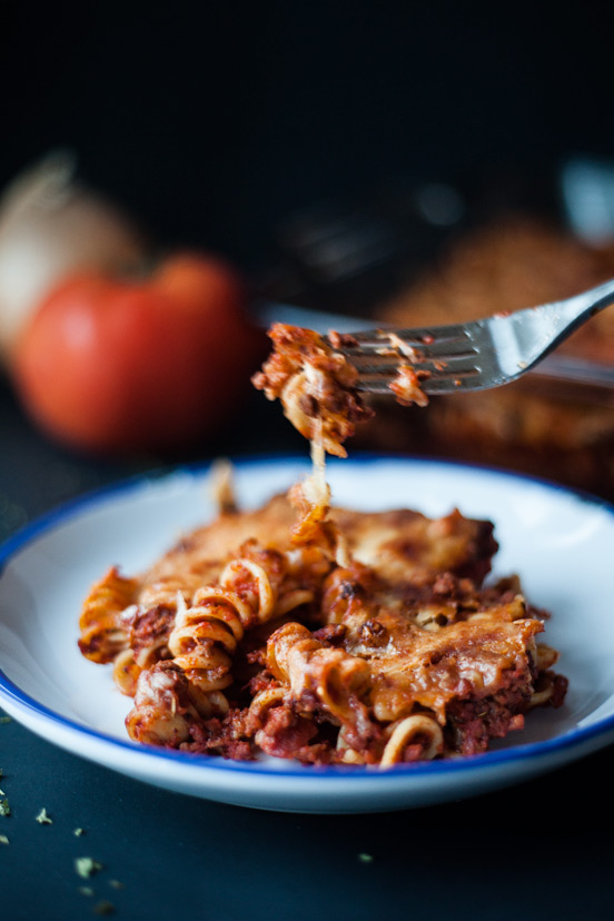 Bacon & Beef Baked Pasta